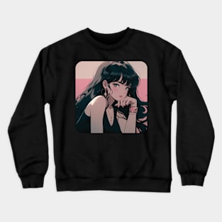 Dreamy female character retro Crewneck Sweatshirt